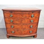 A Regency mahogany bowfront chest,