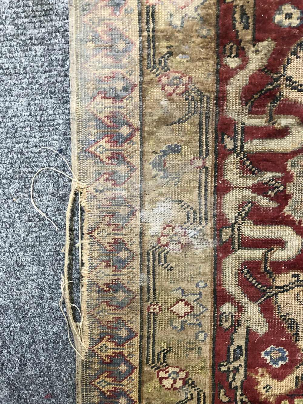 An antique rug, possibly a Kashan Souf, - Image 6 of 7