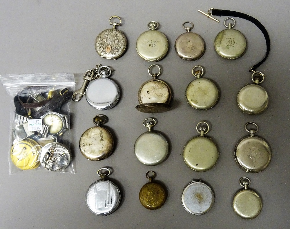 A silver cased key wind openfaced pocket watch, - Image 2 of 2