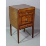 A George III mahogany later converted lift-top wash stand, 47cm wide x 83cm high.