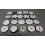 A quantity of 19th century pocket watch movements, cases and related parts. (a.f.