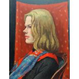 Clifford Hall (1904-1973), 'Elisabeth', oil on board, signed, 44cm x 34cm.