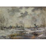 V Vulpen (20th Century) A winter landscape, signed 'V Vulpen' (lower left), oil on canvas,