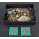 A large collection of Great Britain and world coinage, including George III examples (qty).