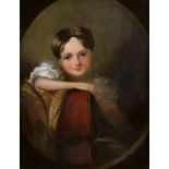 English School, 19th Century, A portrait of Miss Swatkins, daughter of Major C R Swatkins,