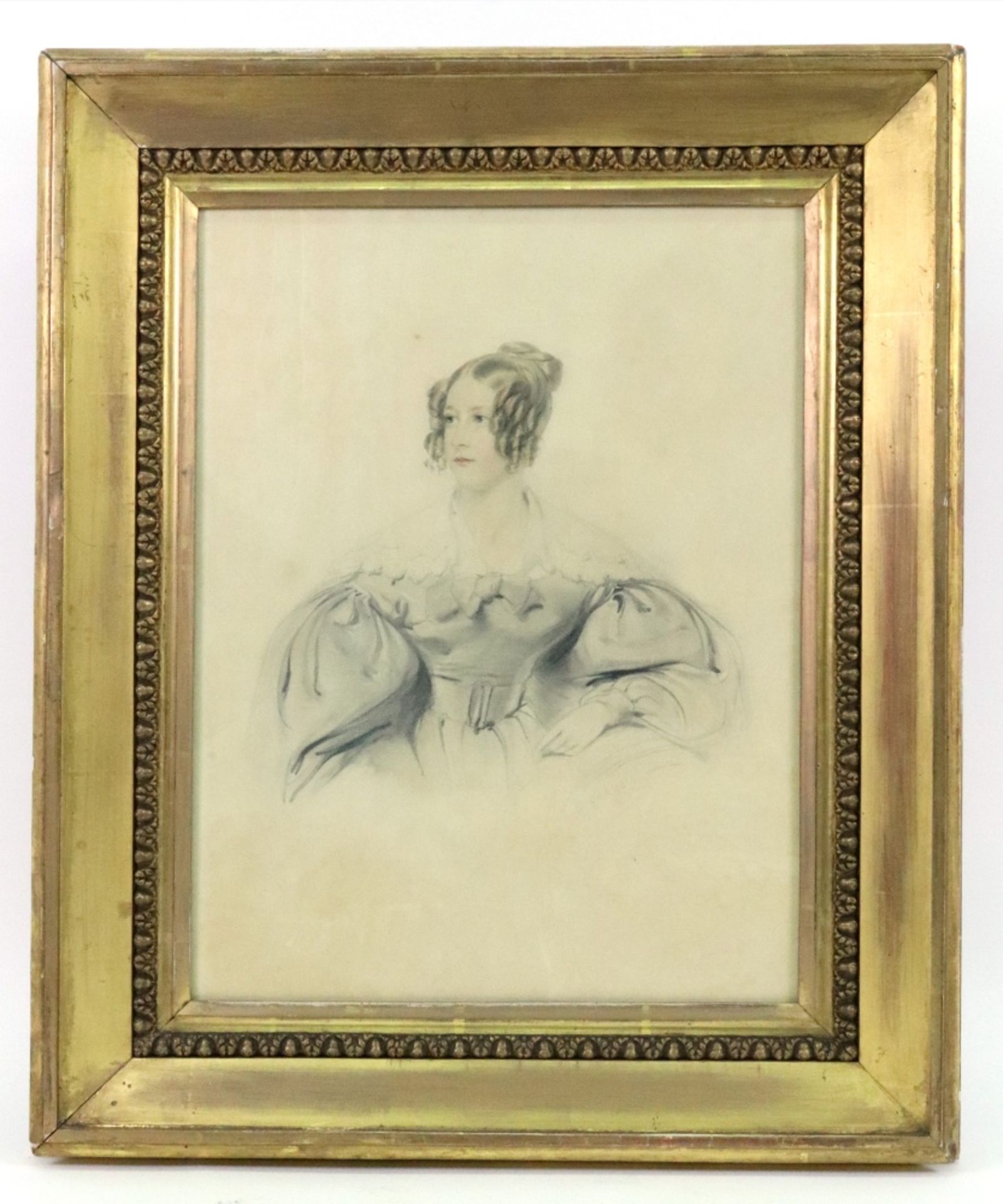 Thomas Crane (British, 1808-1859), A portrait of Mary Anne Townshend, wife of Charles Townshend, - Image 2 of 3