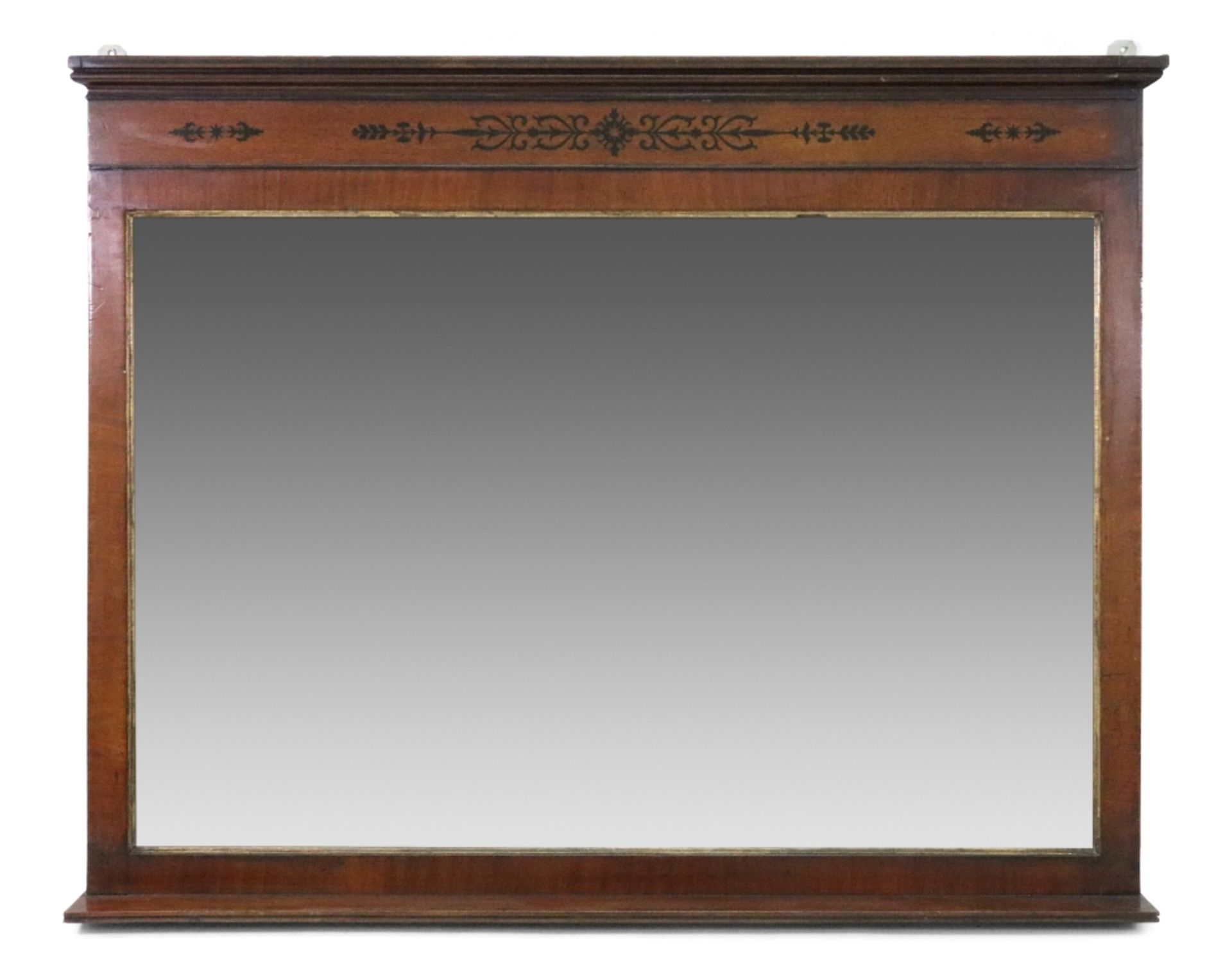 A Regency mahogany overmantel mirror,