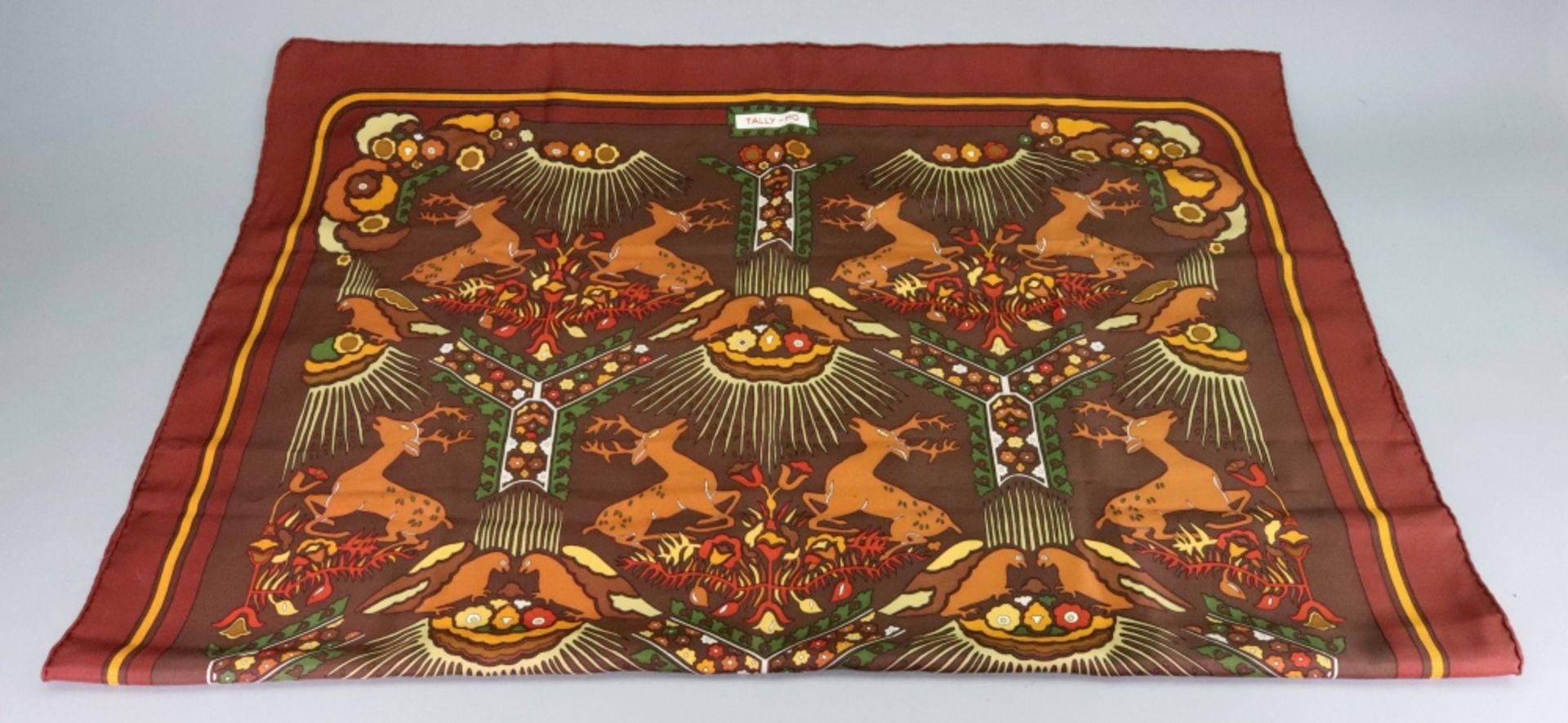 An Hermes silk scarf, Tally-Ho, 90 x 90cm.