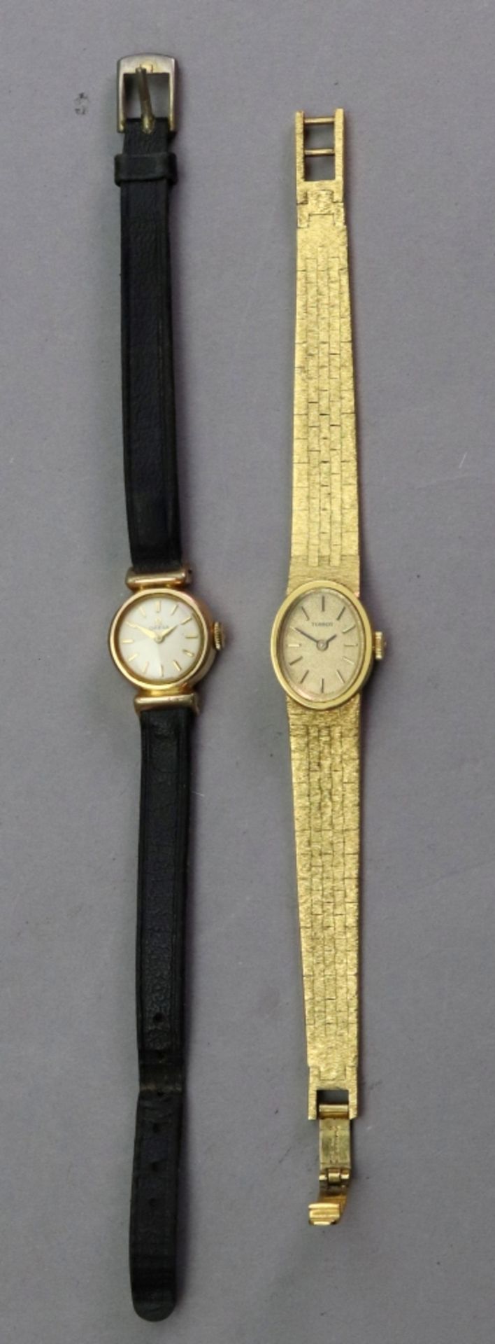 Omega; a lady's gold plated and stainless steel wristwatch, - Image 3 of 4