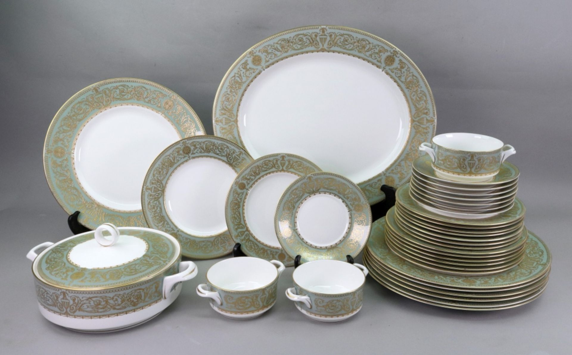 A Royal Worcester Balmoral 43 piece dinner service, including a pair of tureens,