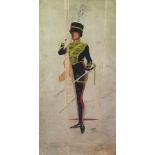 English School, early 20th Century, Portrait of a Military Officer, initialled and dated,