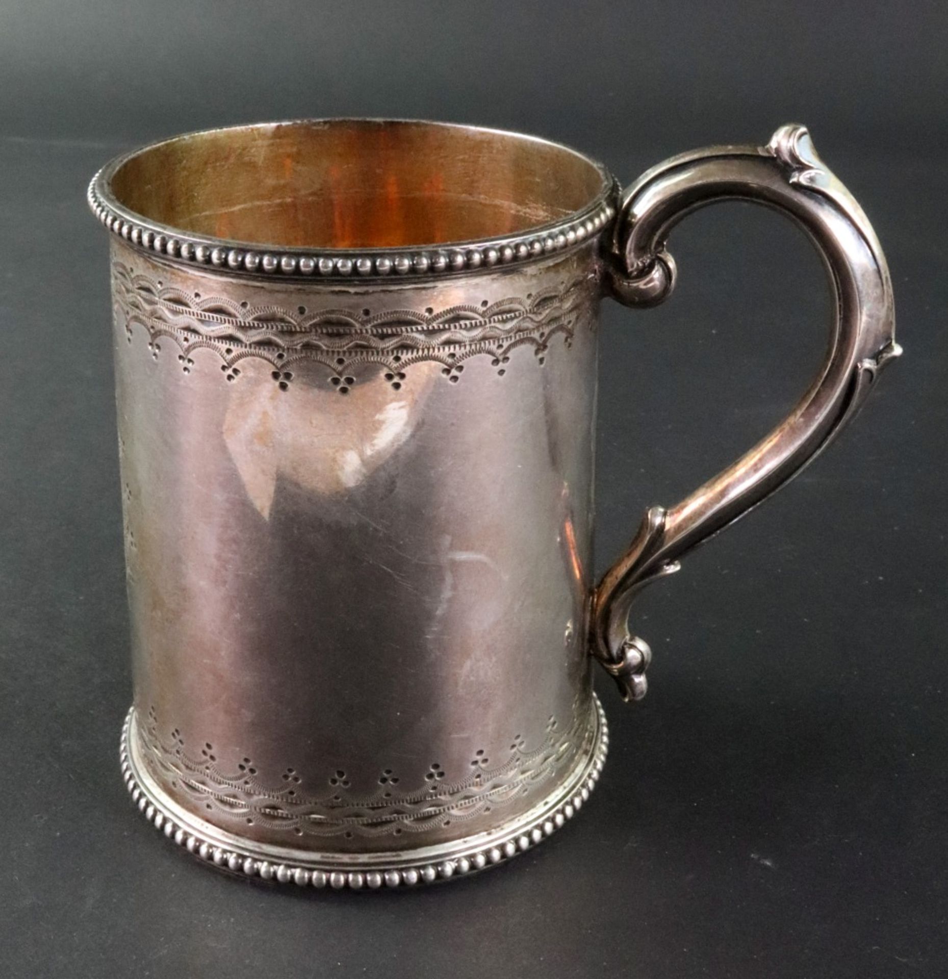 A Victorian silver christening can, Robert Harper, London 1872,