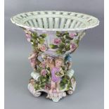 A Sitzendorf porcelain centre-piece, late 19th century,