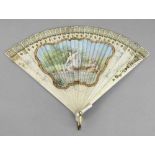 A ivory fan, probably French, second half 19th century,