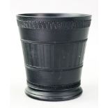 A Wedgwood black basalt cache pot, 20th century,