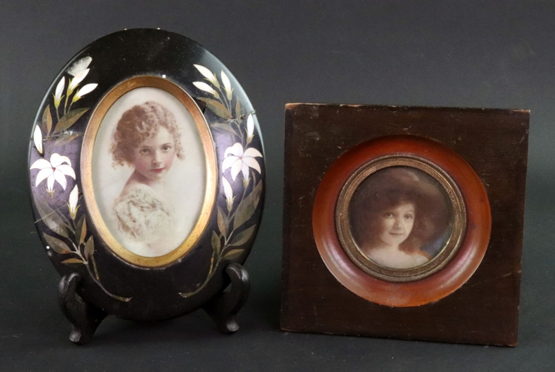 English School, 19th Century, A portrait miniature of a girl, watercolour, 8 x 5.