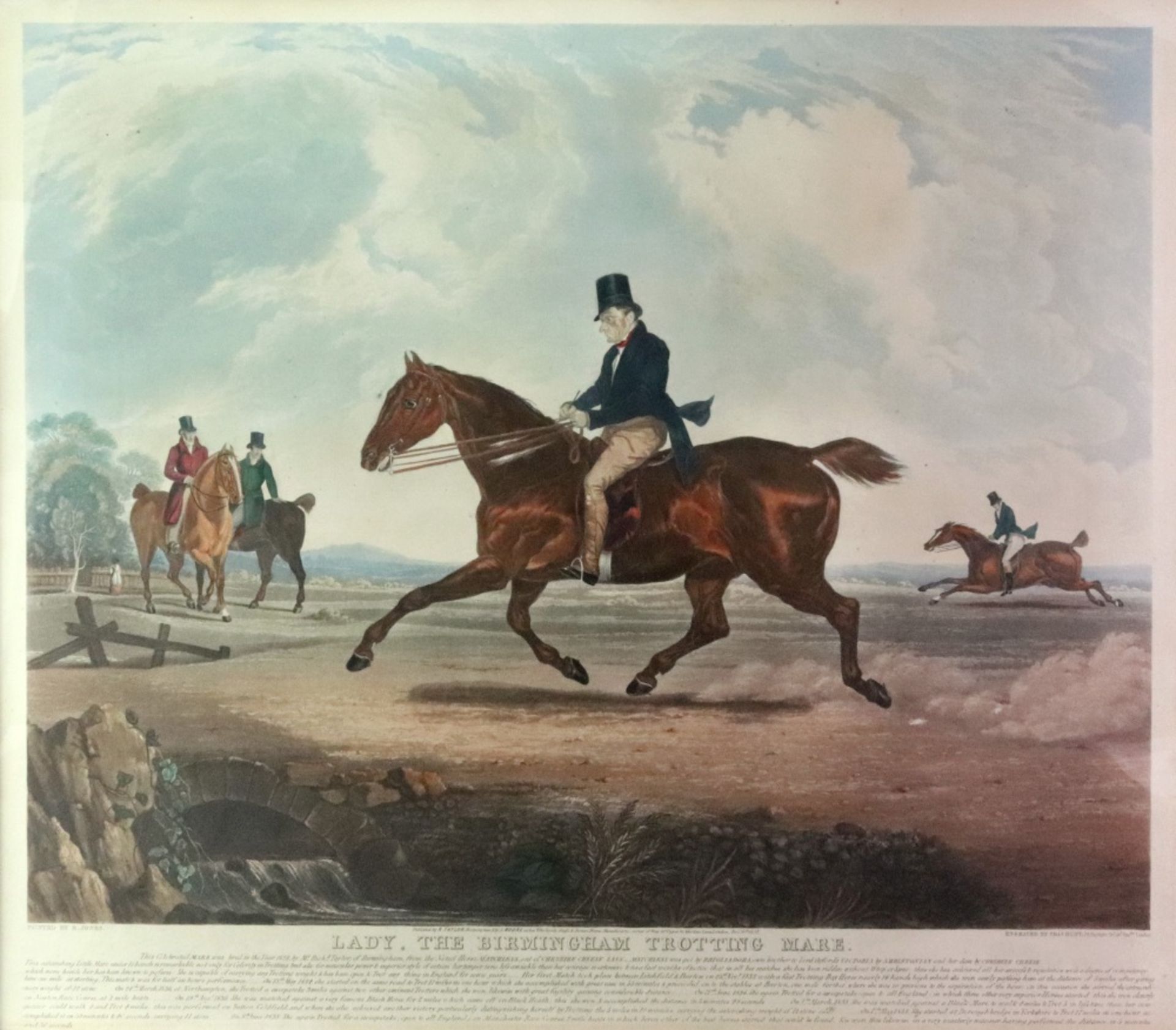 After R Jones, Lady, The Birmingham Trotting Mare, colour engraving by Charles Hunt,