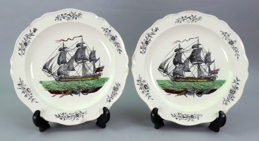 A pair of Neale & Co ceramic shipping pl