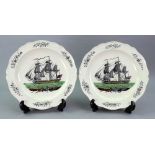 A pair of Neale & Co ceramic shipping pl