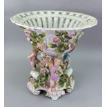 A Sitzendorf porcelain centre-piece, lat