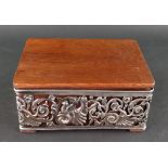 A late Victorian rectangular silver moun