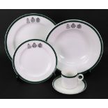 Four Tuscan china dinner plates, with Th