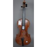 An Italian violin, the interior paper label detailed 'Paolo Antonio Teftore 1740',