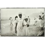 NICK ROSS (Contemporary) Sisters on the Beach, '08: platinum print, mounted,