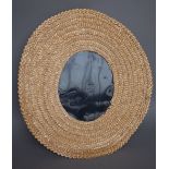 Jim Lambie (b.1964) Untitled, straw and plastic, dated 2009 to the rear, 47cm.