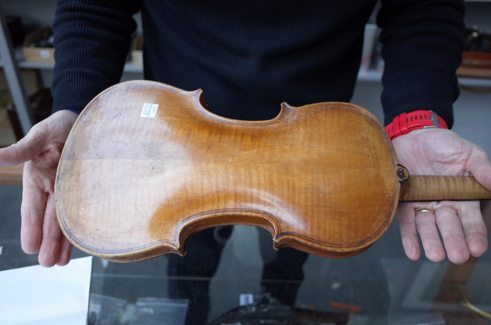 An Italian violin, the interior paper label detailed 'Paolo Antonio Teftore 1740', - Image 4 of 6