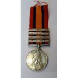 The Queen's South Africa Medal with four bars Cape Colony, Orange Free State,