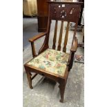 A late Victorian rosewood prie dieu,