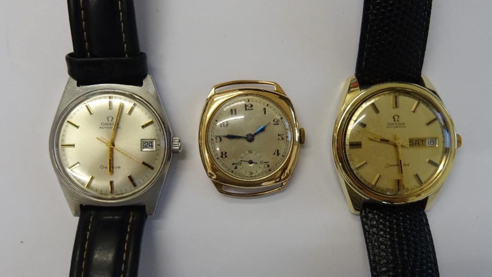 An Omega Seamaster Automatic, gilt metal fronted and steel backed gentleman's wristwatch,