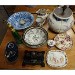 Assorted European ware to include; two Samson bowls in the 18th century Chinese style,