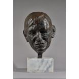 David Cregeen (1923-), portrait bust of Stephen William Hawking (1942-2018), bronze,