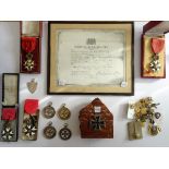 Four French Legion D'Honeurs, various issues, a Third Reich iron cross second class,