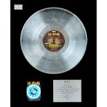 DEF LEPPARD: Silver Award for the album 'Adrenalize', 1993,