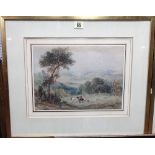 Follower of David Cox, Landscapes, a pair, both bearing signatures and date 1849 & 1858,