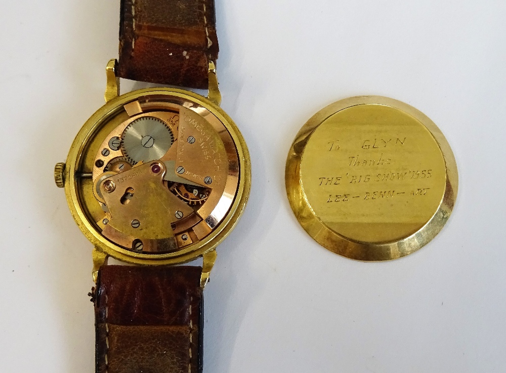 An Omega Automatic gold, circular cased gentleman's wristwatch, - Image 2 of 3