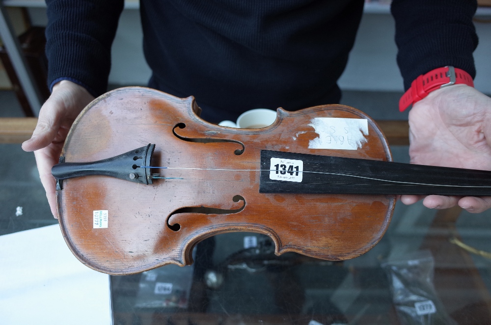 An Italian violin, the interior paper label detailed 'Paolo Antonio Teftore 1740', - Image 2 of 6
