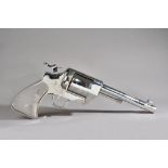 Phil Brown, untitled (gun), polished steel revolver, 75cm x 33cm x 11cm,