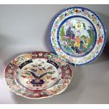 A mixed quantity of 19th century ironstone plates and bowls (qty).