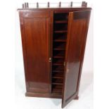 A 20th century mahogany two door side cabinet with galleried top, 80cm wide x 128cm high.