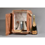 One bottle of Krug champagne with a 'klipper krug' or champagne bucket, presentation cased.