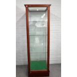 Philip Joseph & Son, London; a mahogany framed glazed floor standing display cabinet,