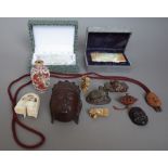 A quantity of small Chinese collectables including;