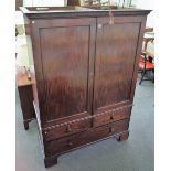 A George III mahogany linen press,