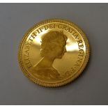 An Elizabeth II proof sovereign 1979.