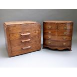 A 20th century mahogany diminutive bowfront chest,