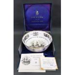 A boxed Royal Worcester Mayflower bowl,
